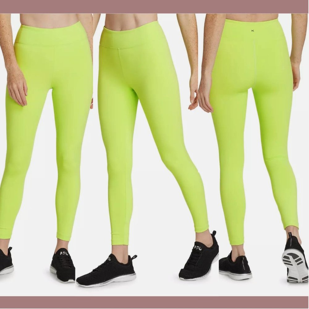 NWT $98 KORAL [ Large ] High Rise Drive Blackout Leggings in‎ Citrina Green